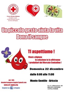 donazione sangue 22 dicembre 2013